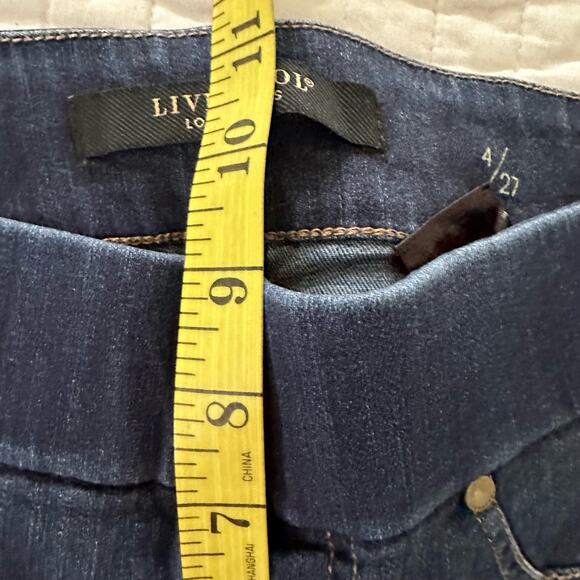 Liverpool Jeans Womens 4/27 Denim Legging Mid Rise Stretch Pull On Dark Wash - Picture 12 of 15